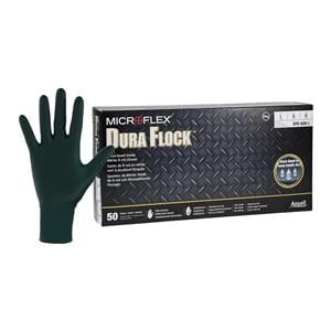 MICROFLEX Dura Flock Nitrile Exam Gloves Large Green 500/Ca