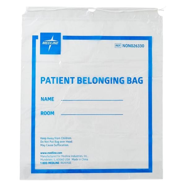 Patient Bag Clear/Blue 18x20x3-1/2