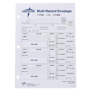 Sterilization Record Envelope White / Blue 100/Pk