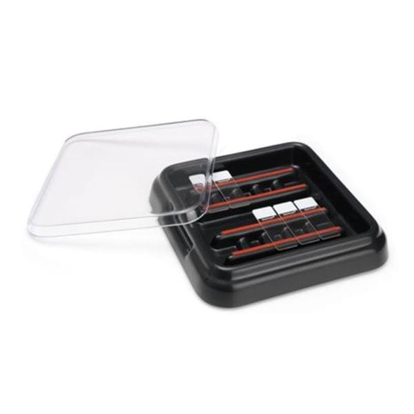 Staining Tray Mini 10 Place Clear/Black Ea