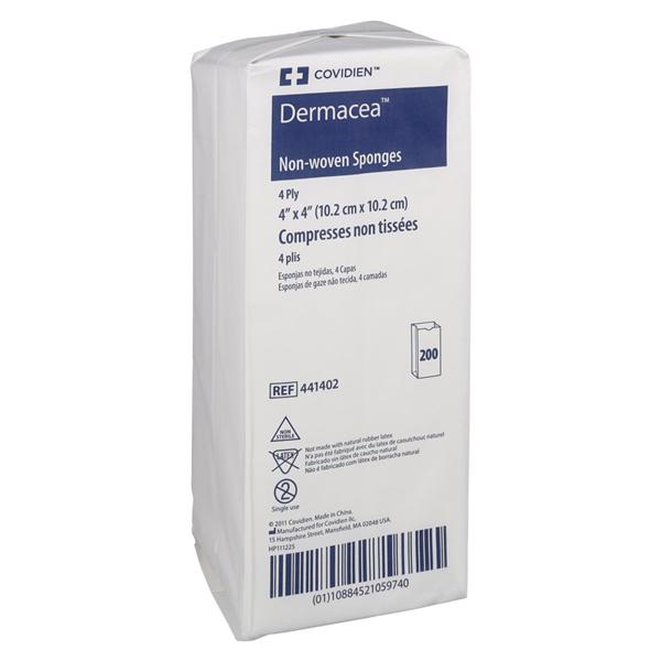 Dermacea Rayon/Polyester Blend Non-Woven Sponge 4x4" 4 Ply Non-Sterile LF