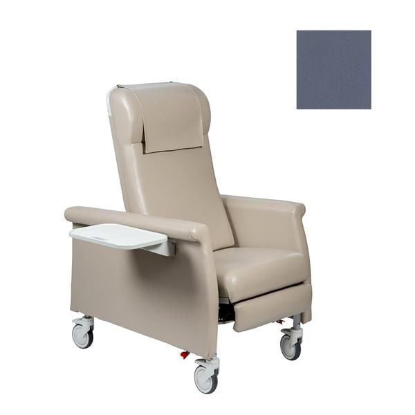 Elite CareCliner Clinical Recliner Vinyl 350lb Capacity Storm Ea