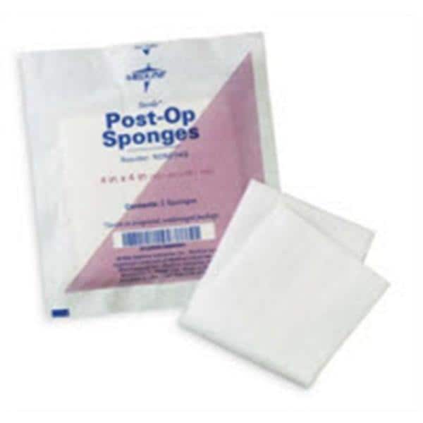 Post-Op Cellulose Fiber Gauze Sponge 4x3" Non-Sterile Rayon/Polyester Blend LF