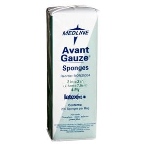 Avant Rayon/Polyester Blend Gauze Sponge 3x3" 4 Ply Non-Sterile LF