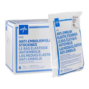 EMS Anti-Embolism Stocking Thigh High Medium/Long 12-15" White