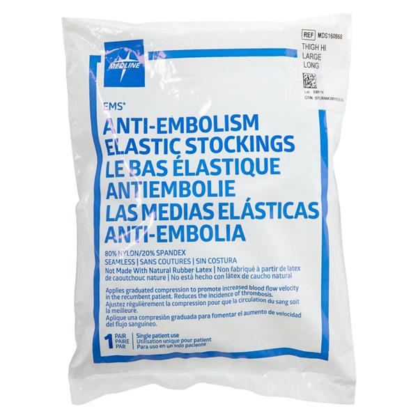 EMS Anti-Embolism Stocking Thigh High Large/Long 14-17" White