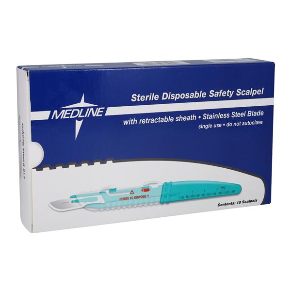 Disposable Safety Surgical Scalpel #10 Stainless Steel Sterile