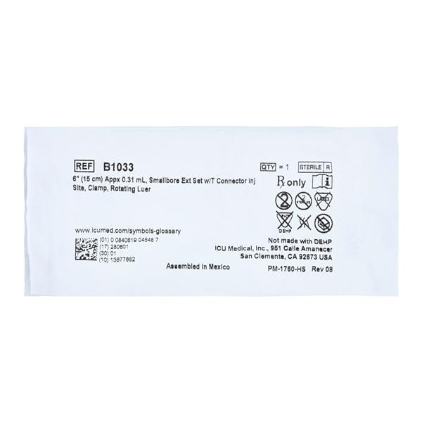 IV Extension Set 6" T-Connector Injection Site Rotating Adapter 50/Ca