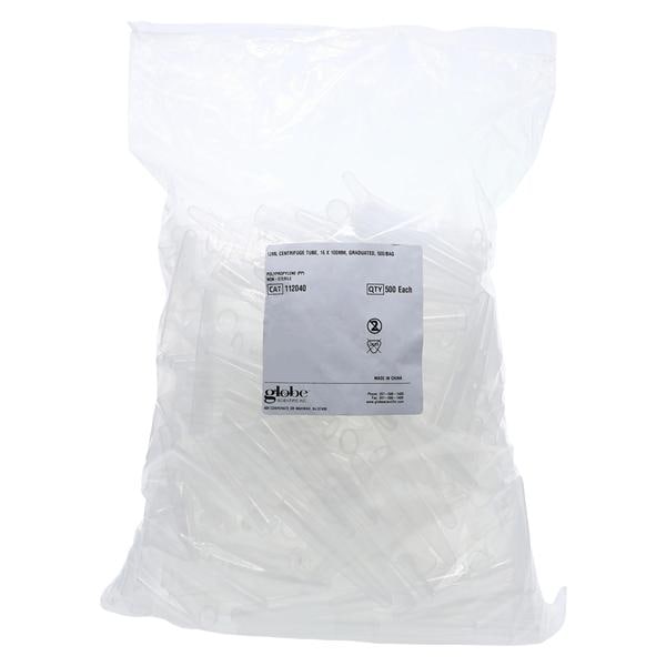 Centrifuge Tube Polypropylene 12ml 16x100mm Non-Sterile 500/Bg