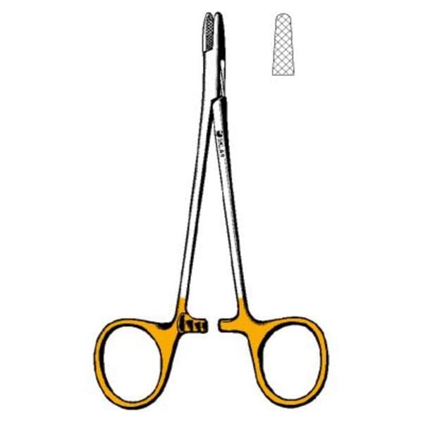 Derf Needle Holder Serrated Jaw 4-3/4" Tungsten Carbide Ea