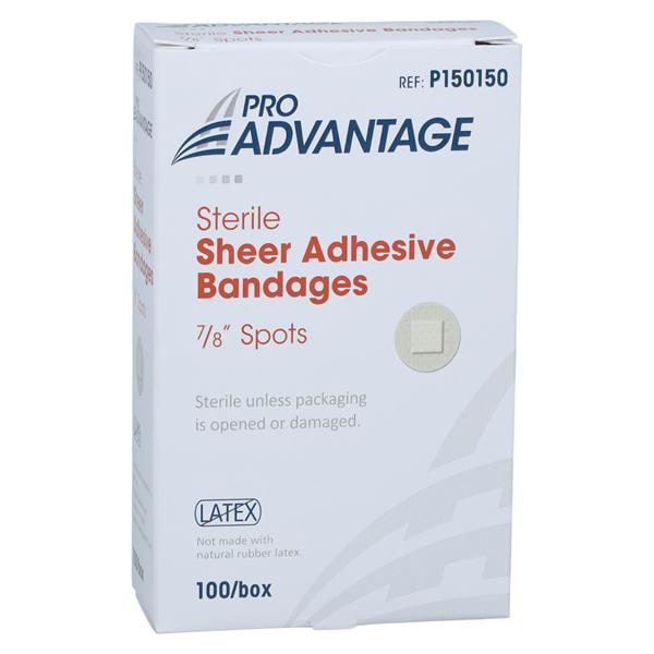 Pro-Advantage Adhesive Bandage Sheer 7/8" Tan Sterile 100/Bx