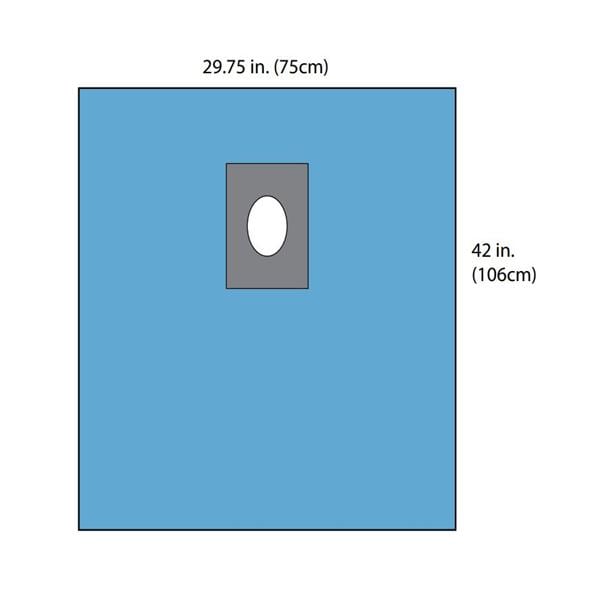 Angio-Shield 29x42" Sterile Special Procedure Drape 3-1/2x4-1/2" Fenestrated