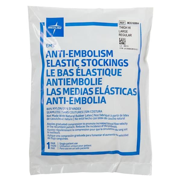 EMS Anti-Embolism Stocking Thigh High Large 14-17" White