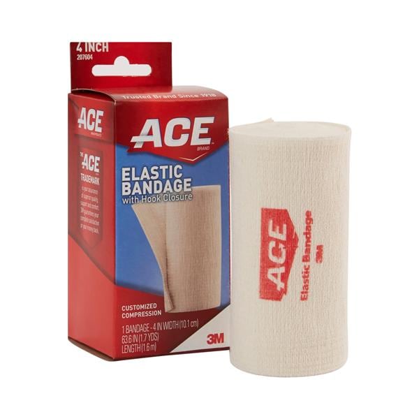 ACE Stretch Bandage Elastic 4"x5.3' Beige Non-Sterile 72/Ca