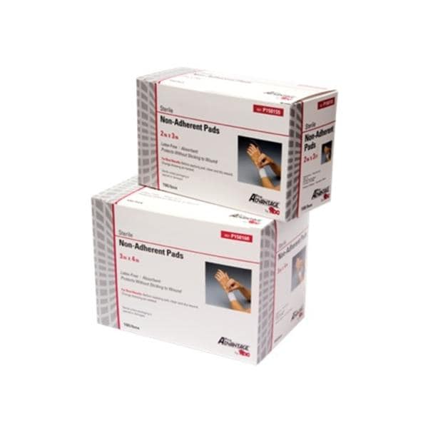 ProAdvantage Cotton Dressing Pad 3x4" Sterile Non-Adherent White Hi Abs LF