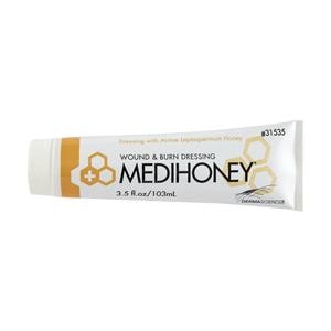 MediHoney Polymer Wound Paste Tube Brown Absorbent 12/Ca
