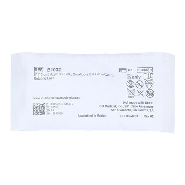 IV Extension Set Needleless 6" Rotating Adapter 50/Ca