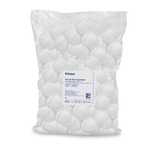Super Cotton Stick Sponge 1-1/2" Non-Sterile Round X-Ray Detectable LF