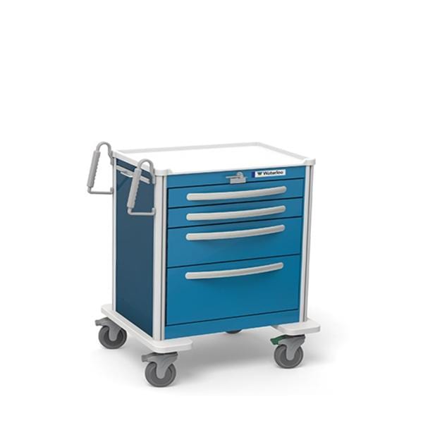 Crash Cart 36x29x24-1/2" 5" Caster/2 Locking (4) Drawer