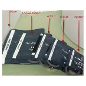 NIBP Cuff Red Latex For Monitor Ea