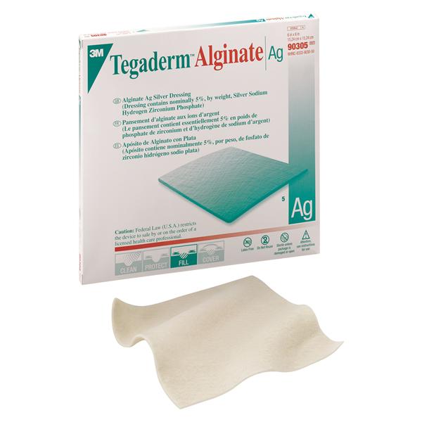 Tegaderm Ag Alginate/Silver Dressing 6x6" Sterile Calcium Alginate/Silver LF