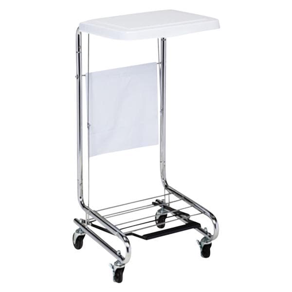 Laundry Square Chrome Plated Steel Hamper 18"