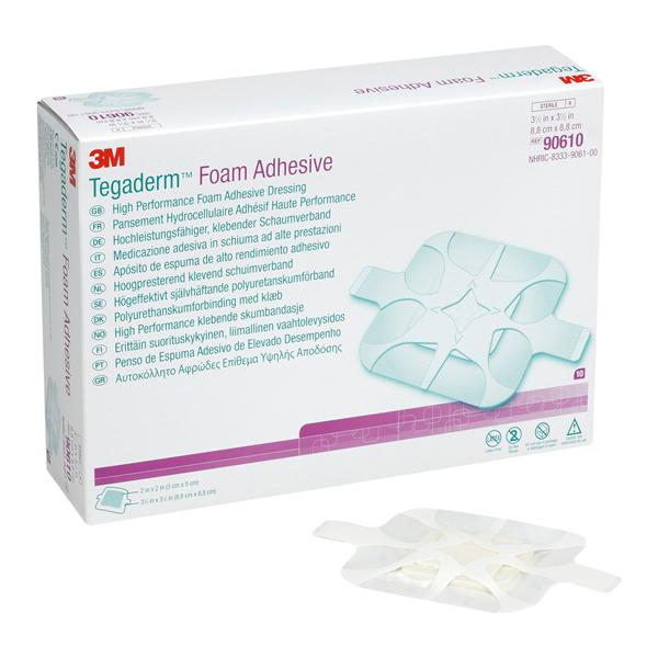 Tegaderm Polyurethane Foam/Film Dressing 3-1/2x3-1/2" Sterile Non-Adhesive Tn LF