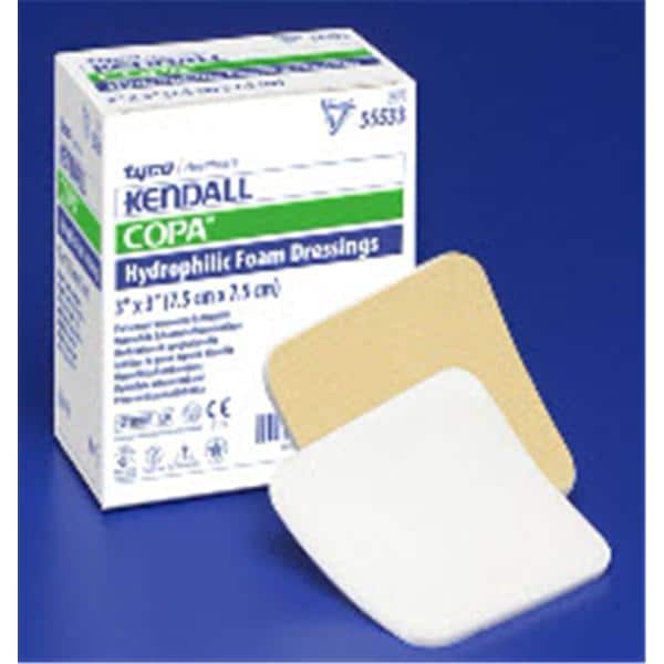 Kendall Hydrophilic Foam Wound Dressing 3x3" Sterile Super Absorbent LF
