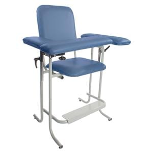 Tech-Med Blood Draw Chair Blue Vinyl 500lb Capacity Ea