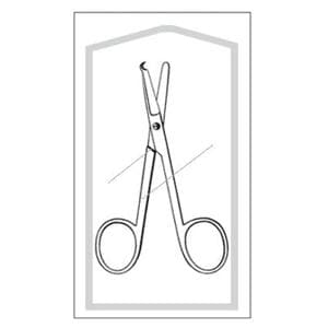 Econo Spencer Stitch Scissors Straight 4-1/2" Stainless Steel Sterile Disp 25/Bx
