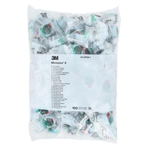 Micropore S Surgical Tape Silicone 1"x1.5yd Blue Non-Sterile 100Rl/Bx, 5 BX/CA