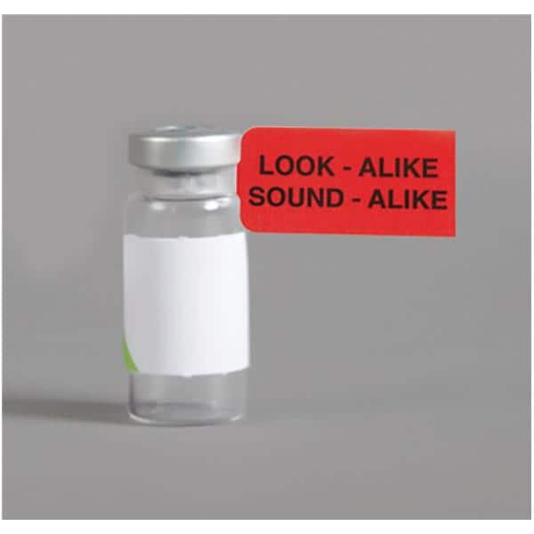 Flag Label Look/Sound Alike Red 3-7/8x3/4 2000/Bx