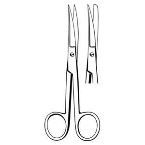 Econo Operating Scissors Curved 6-1/2" Stainless Steel Non-Sterile Disp 12/Bx