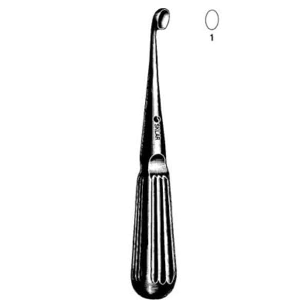 Bruns Bone Curette 6-3/4" Stainless Steel Ea