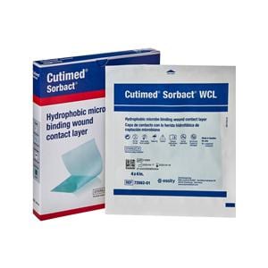 Cutimed Sorbact WCL Acetate Fabric Wound Dressing 4x4" Sterile Non-Adhesive