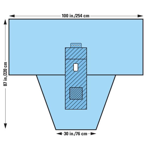 100x30x87" Non-Sterile Cystoscopy Drape Fenestrated