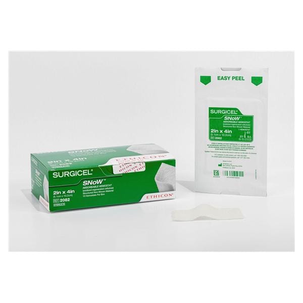 SURGICEL SNoW Hemostatic Oxidized Regenerated Cellulose Agent 2x4"