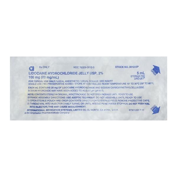 Lidocaine Urojet Topical Jelly 2% PF Prefilled Syringe 5mL 25/Package