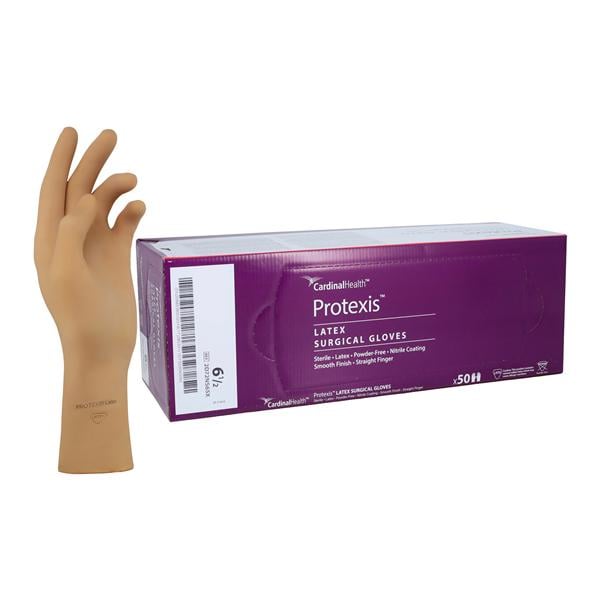 Protexis Latex Surgical Gloves 6.5 Light Brown 50/Bx, 4 BX/CA