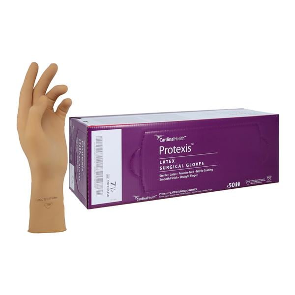 Protexis Latex Surgical Gloves 7.5 Light Brown 50/Bx product image