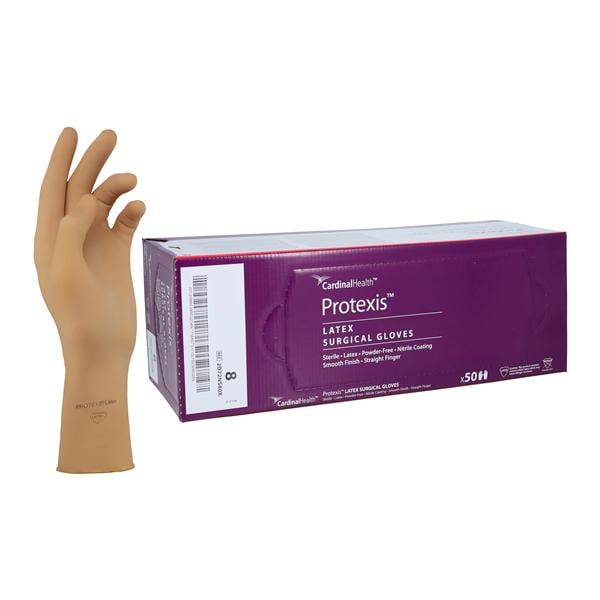 Protexis Latex Surgical Gloves 8 Light Brown 50/Bx product image