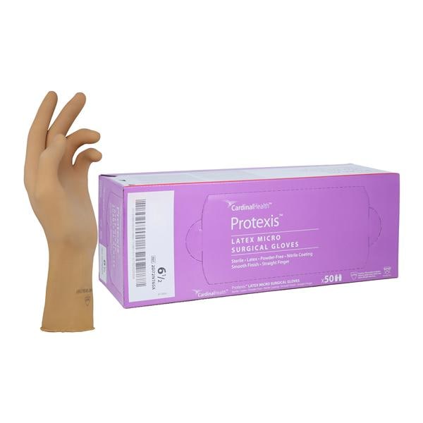 Protexis Micro Latex Surgical Gloves 6.5 Light Brown 50/Bx