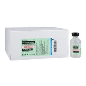 Potassium Chloride Injection 2mEq/mL 60mEq MDV 30mL 25/Package