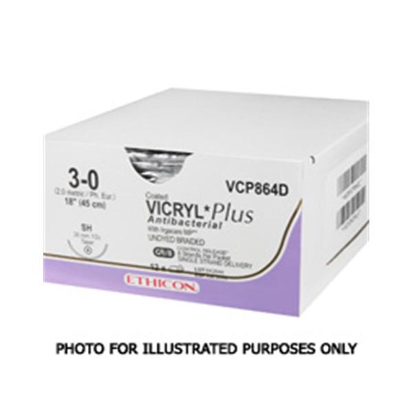 Vicryl Plus Suture 1 36" Triclosan/Polyglactin 910 Braid CT Undyed 36/Bx