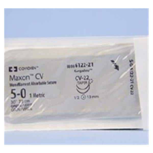 Maxon Suture 5-0 30" Polyglyconate Copolymer Monofilament CV-22 Green 36/Ca