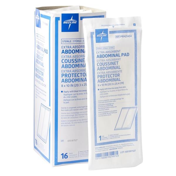 Essentials Cellulose ABD Pad 8x10" Sterile Not Made With Natural Rubber Latex