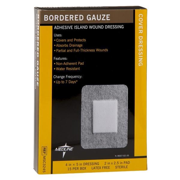 Caring Gauze Island Dressing 4x5" Sterile Not Made With Natural Rubber Latex