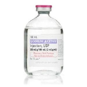 Sodium Acetate Injection 2mEq/mL Pharmacy Bulk Pack 100mL 25/Pack...