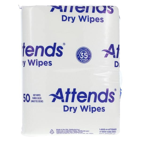 Attends Dry Wipes Medium Weight 10x13" 1000/Ca