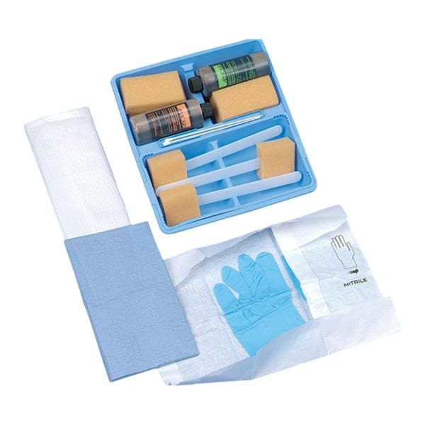 Prep Kit W/ 2 Aplctr/2 Drp/Drp/Glv/3 Spng Stck/2 Spng Wng/2 Twl/Try Prp